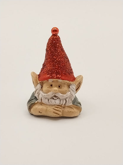 Santa Gnome Head Decor Figurine