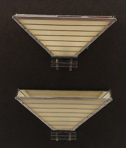 Art Deco Stain Glass Sconce Pair, LED
