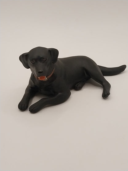 Labrador Retriever Dog, Black, Porcelain