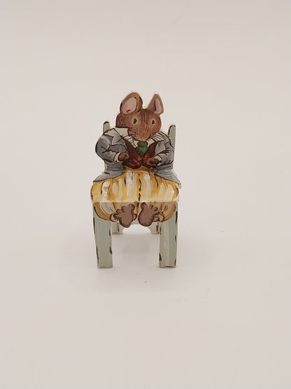 1/2" Scale Mouse Table & 2 Chairs, Handpainted