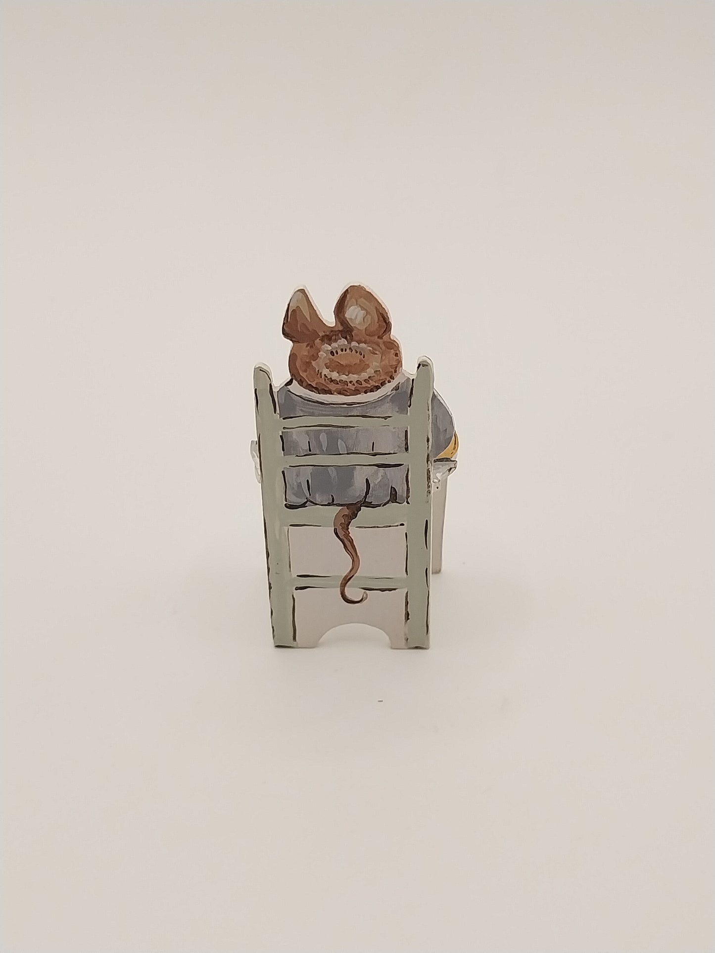 1/2" Scale Mouse Table & 2 Chairs, Handpainted