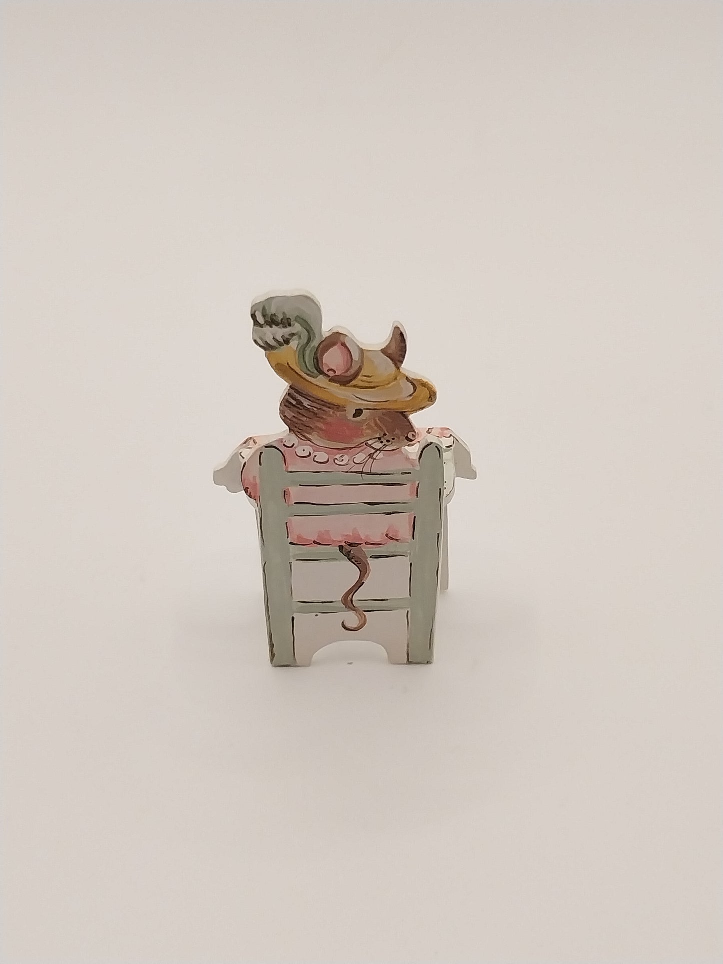 1/2" Scale Mouse Table & 2 Chairs, Handpainted