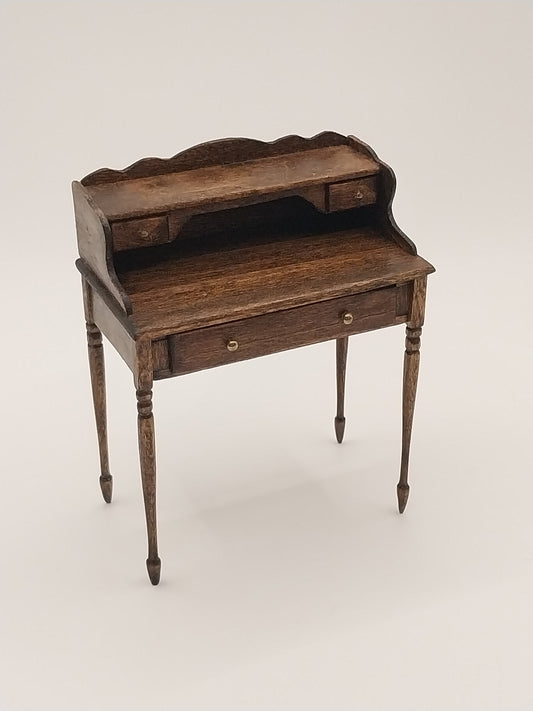 Colonial Spindle Desk With Drawers, Walnut