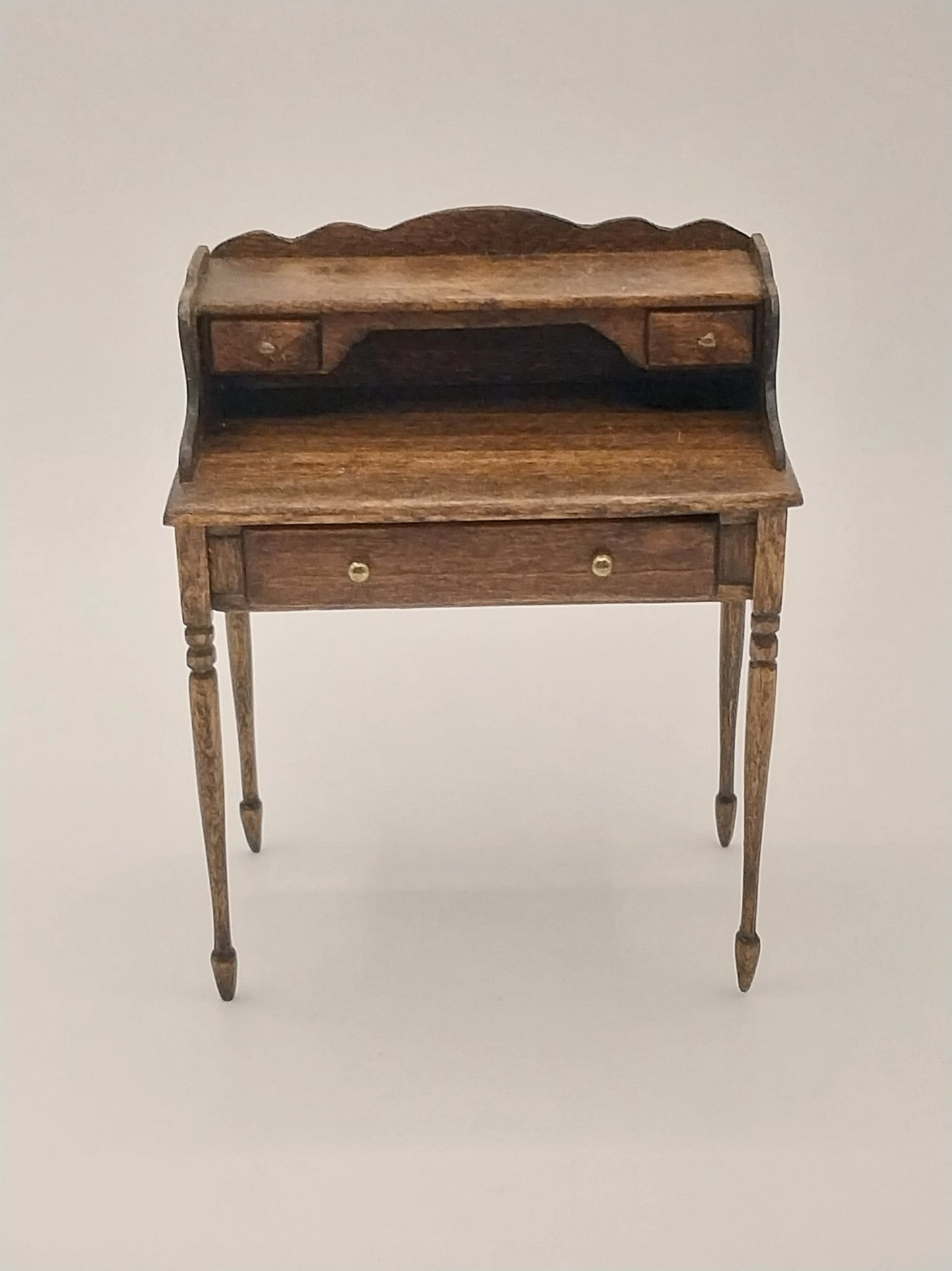 Colonial Spindle Desk With Drawers, Walnut