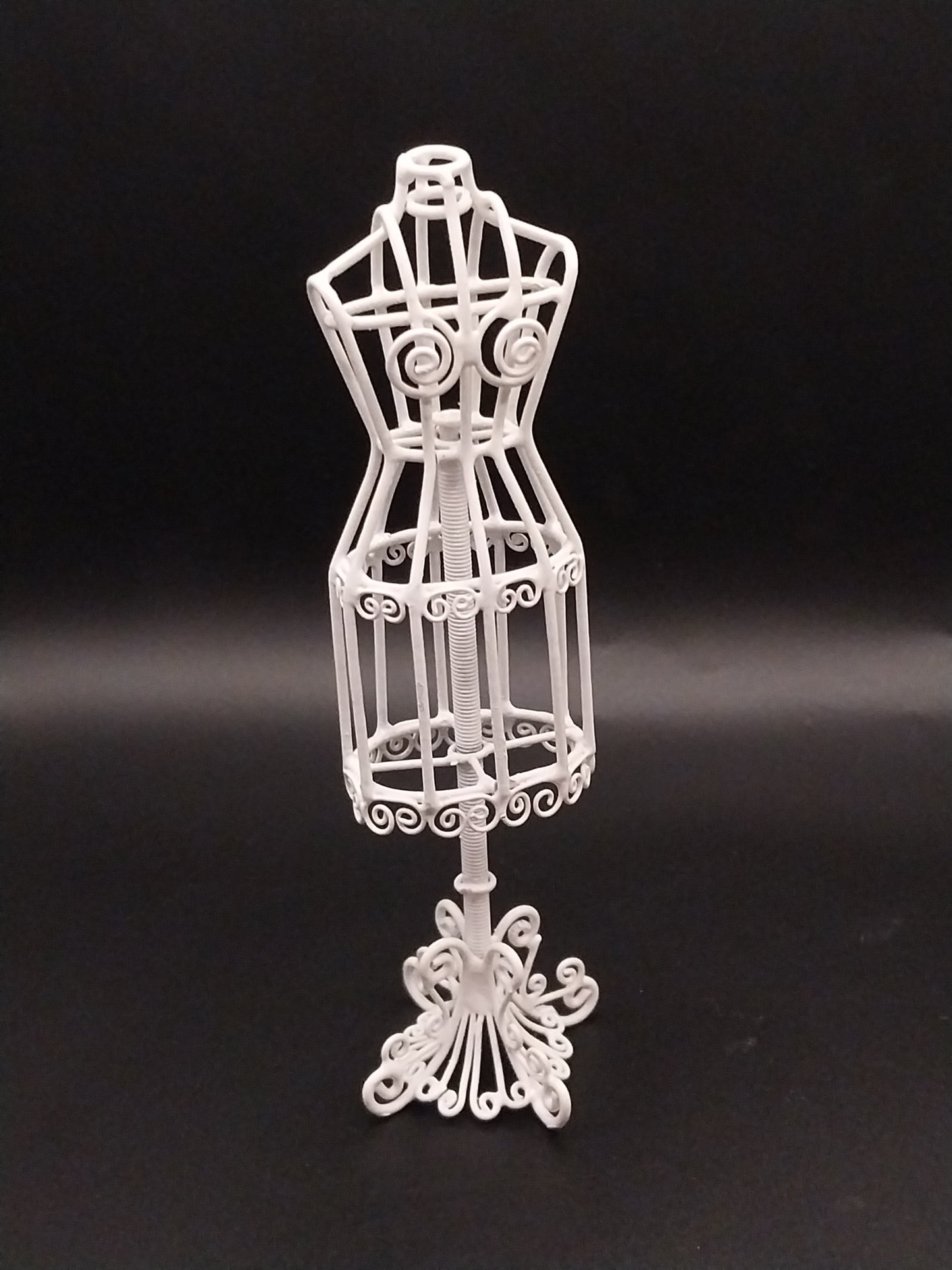 Wire Wicker Dress Form, White