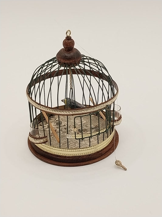 Birdcage With Bird, Handmade