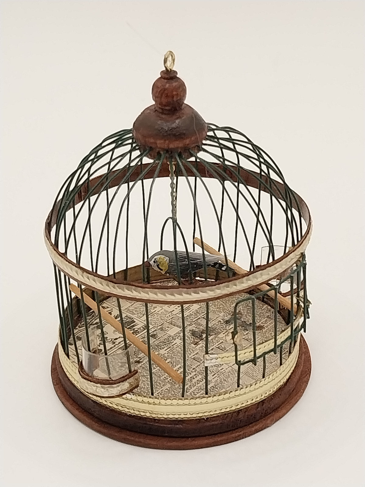 Birdcage With Bird, Handmade – Miniature Designs, Inc.