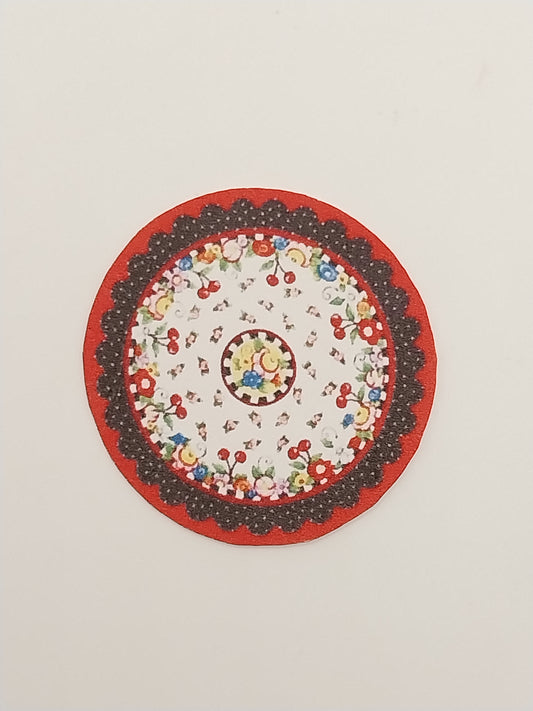 1/4" Scale Kitchen Rug, Cherries