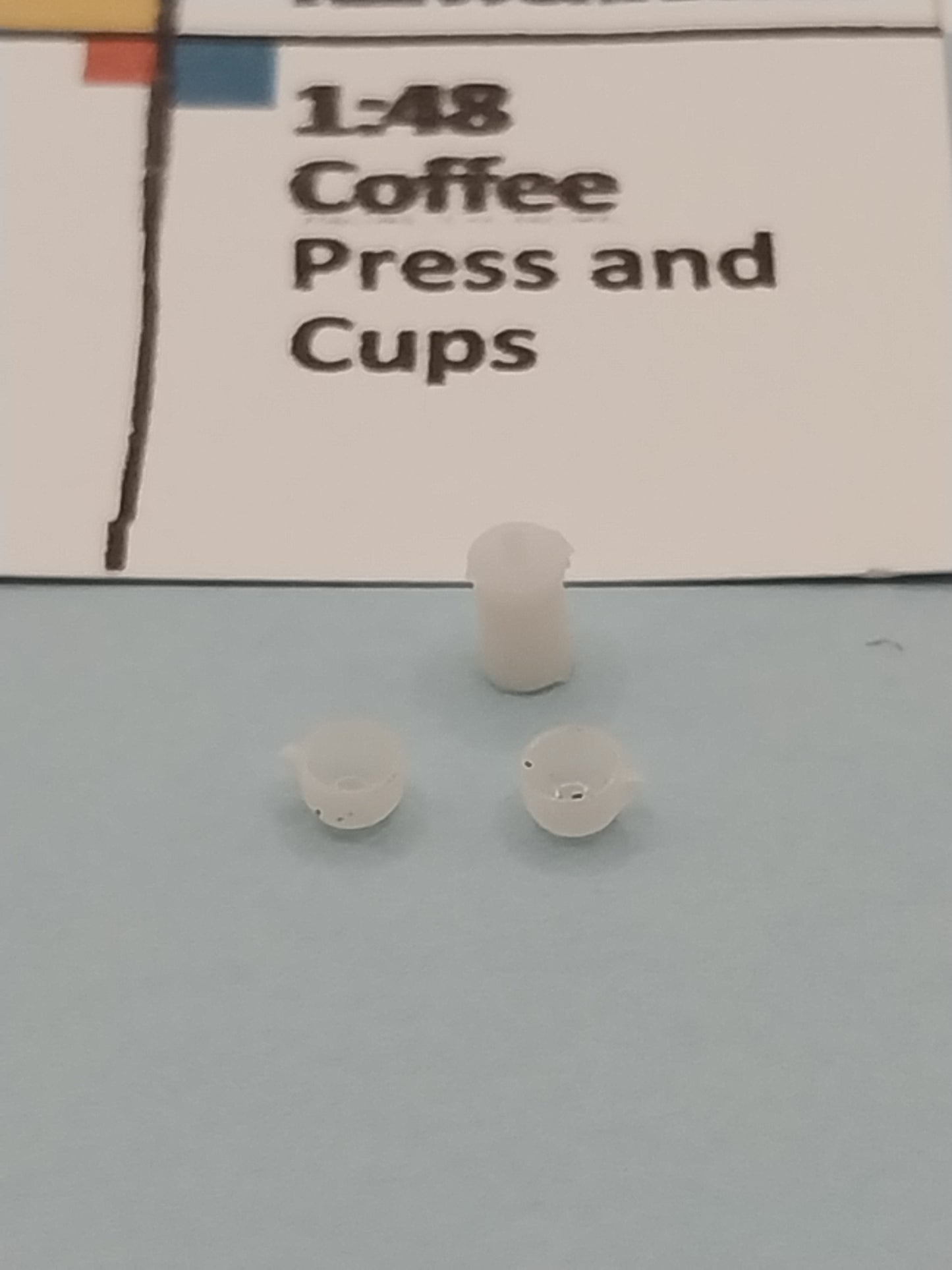1/4" Scale Coffee Press & 2 Cups