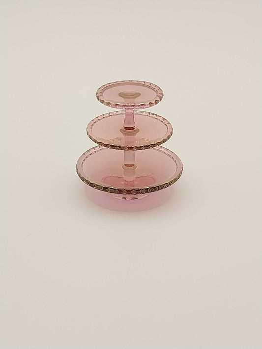 3 Tier Cookie Or Tid Bit Stand, Cranberry