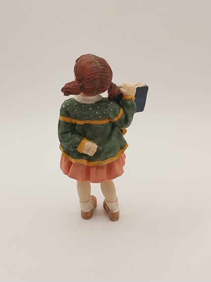 Girl Doll With Book, Resin