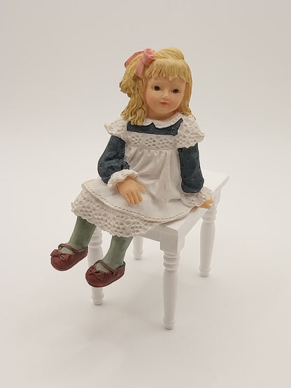Little Girl Tammy Doll, Sitting, Resin