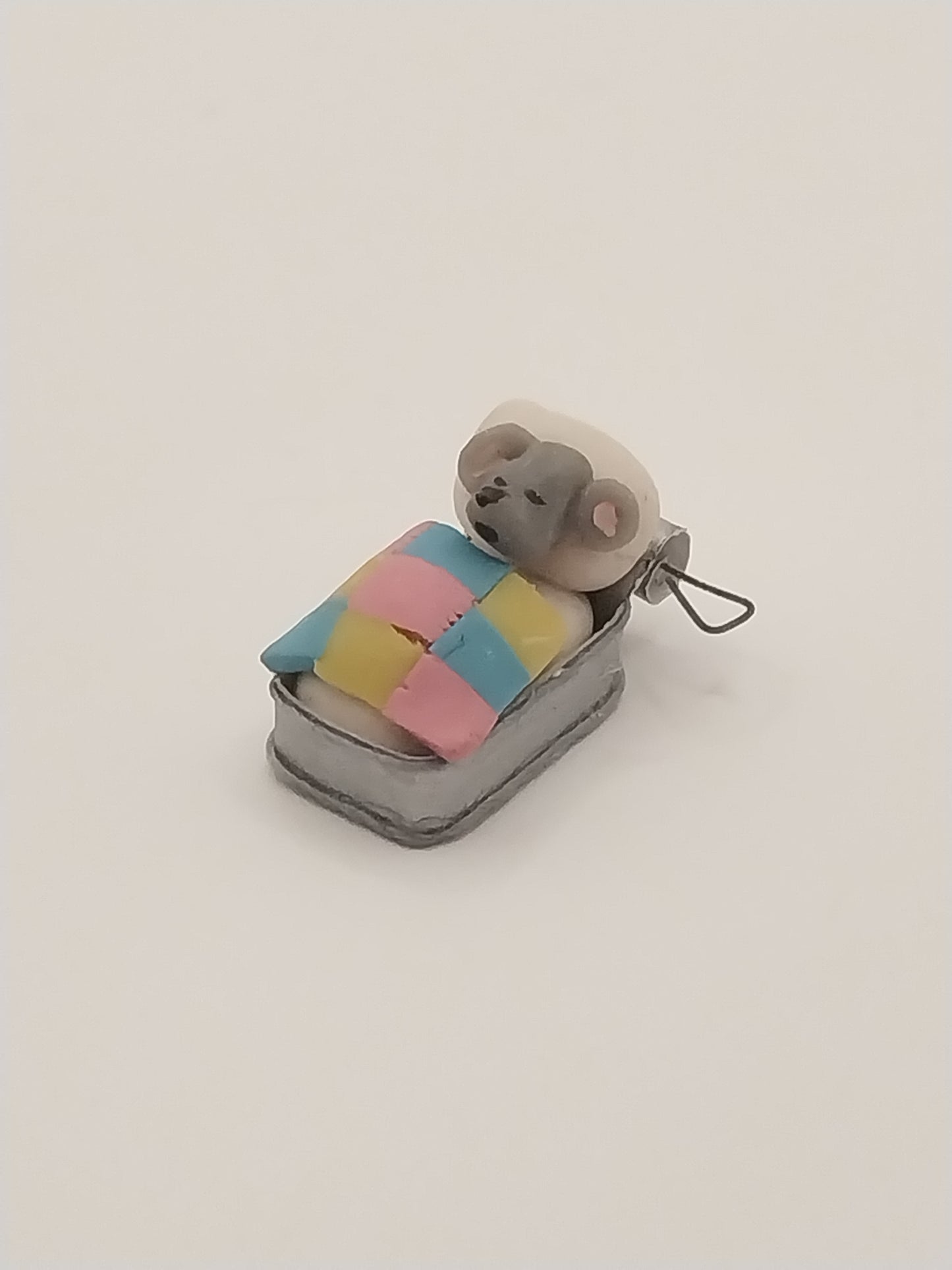 1/4" Scale Mouse Sleeping In Sardine Can, Sculpted