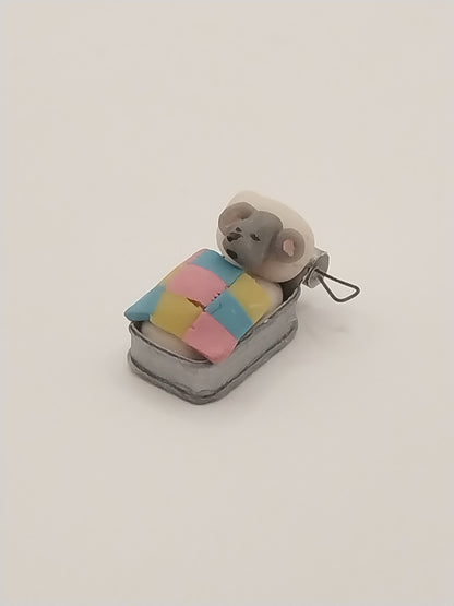 1/4" Scale Mouse Sleeping In Sardine Can, Sculpted