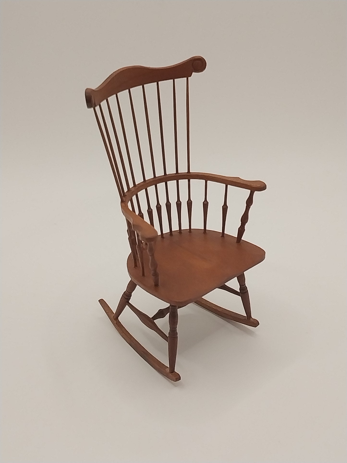 Double Comb Back Rocking Chair, Cherry, Signed
