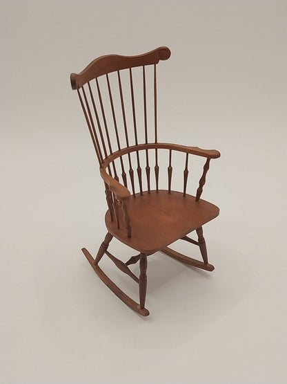 Double Comb Back Rocking Chair, Cherry, Signed
