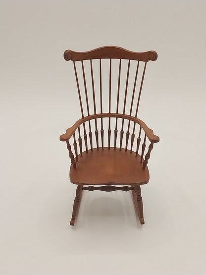Double Comb Back Rocking Chair, Cherry, Signed