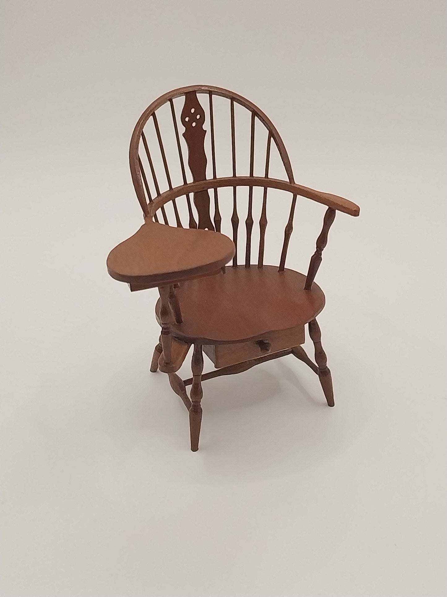 Wheelback Windsor Writing Chair, Cherry, Signed