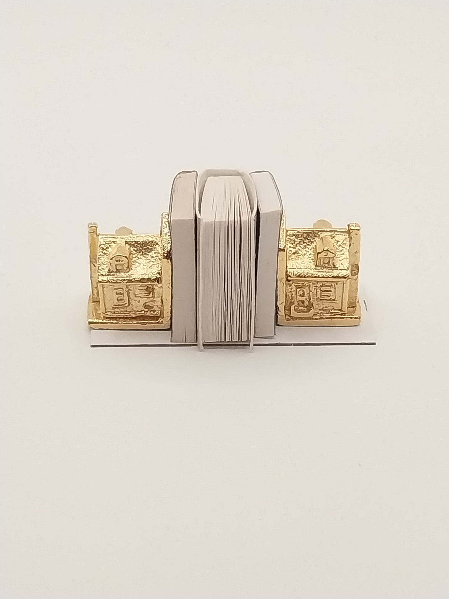 Gold Dollhouse Bookends With Books