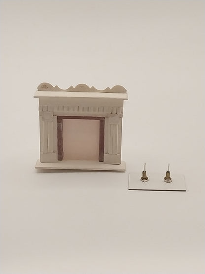 1/4" Scale Fireplace With Candlesticks