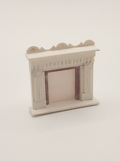 1/4" Scale Fireplace With Candlesticks