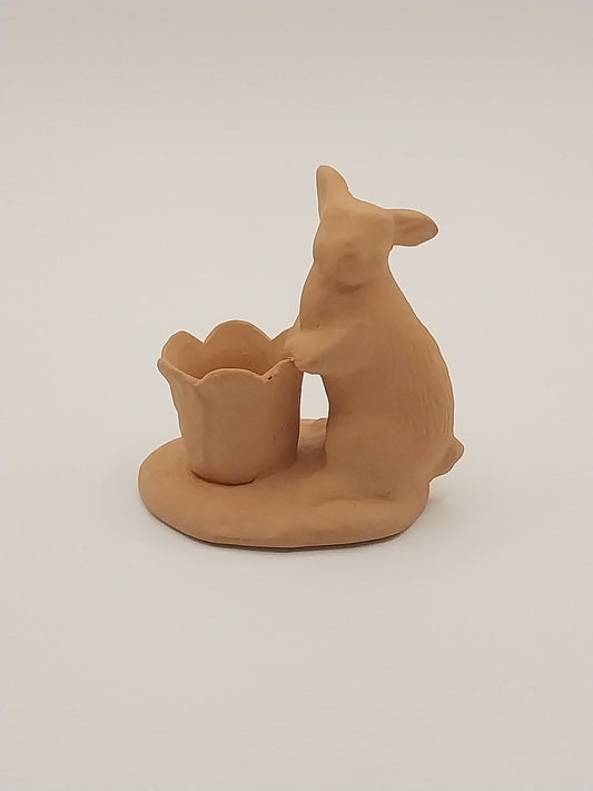 Rabbit with Planter, Terra Cotta