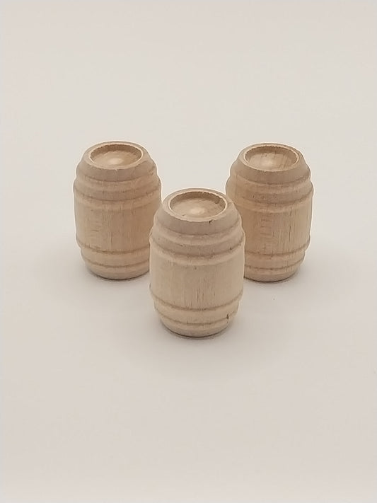 1/2" Scale Pickled Barrels, 3pc, UF