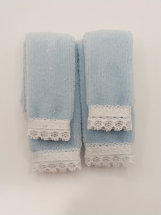 Bath Towel Set, Blue, 4pc