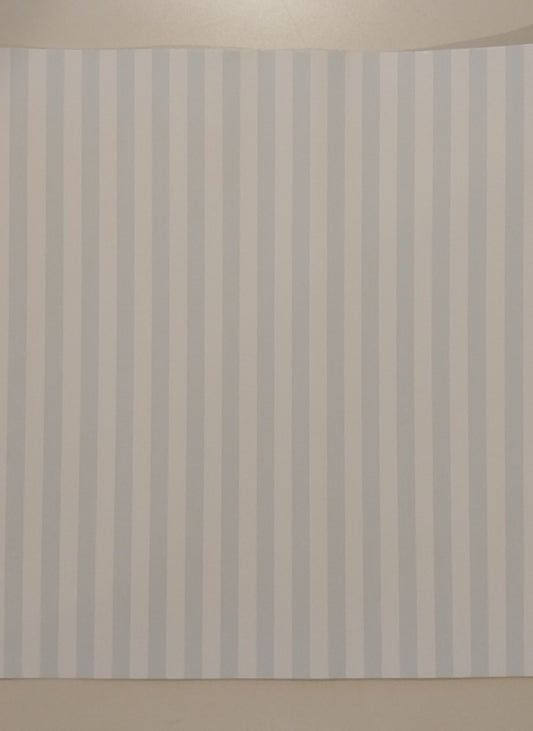 Thick Duck Egg Blue Stripped Wallpaper