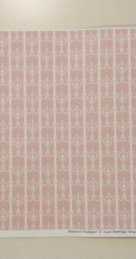 Portman, Pink Swag Wallpaper