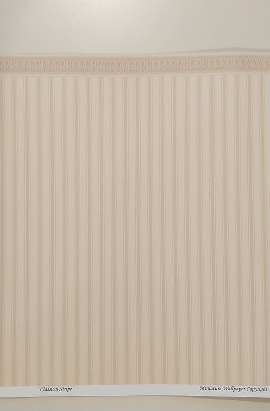 Classical Stripe, Gold Wallpaper