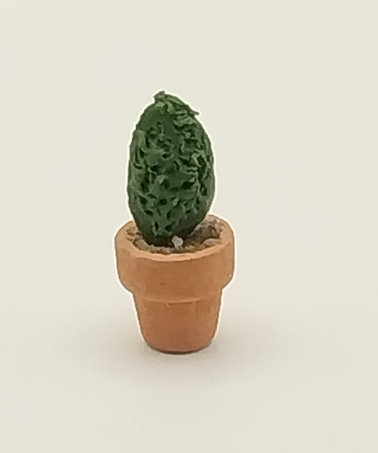 1/2" Scale Cactus In Clay Pot
