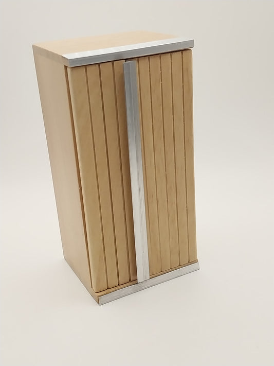 Refrigerator, Ribbed, Oak