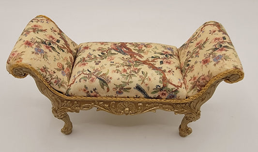 Window Seat, Gilt, Anne's Bedroom Bird Design Fabric