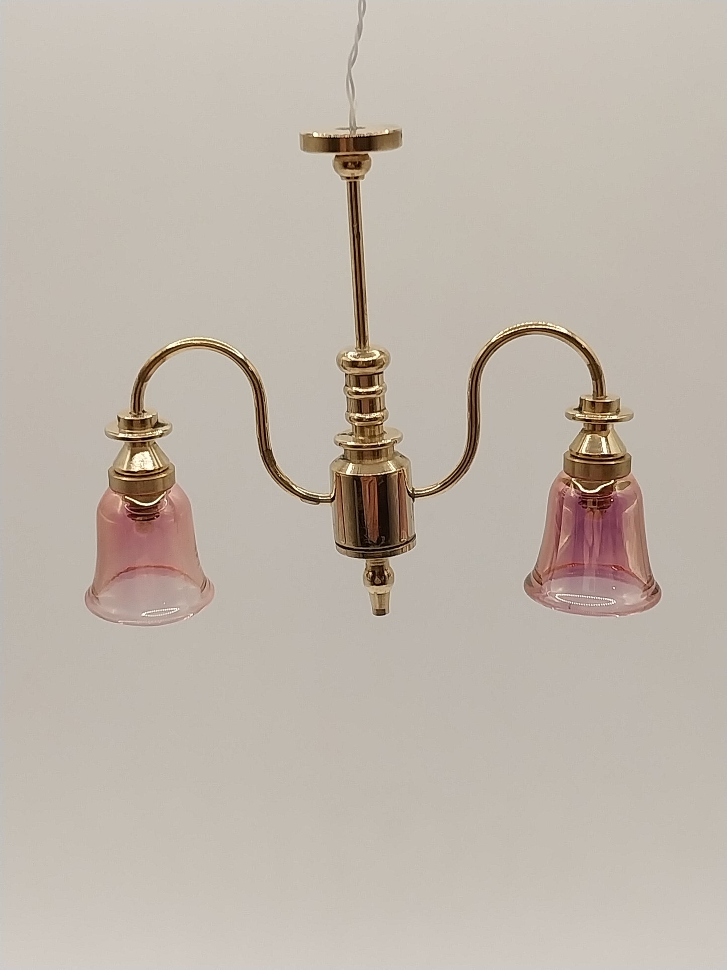 2 Arm Down Ceiling Light, Cranberry