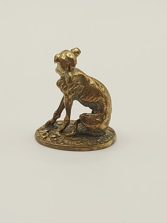 CRH876, Whippet Figurine, Bronze
