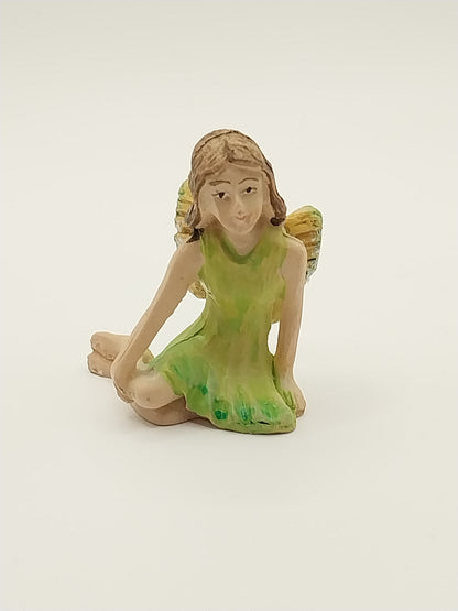 CEA284, Fairy Sitting, Lime Green Dress