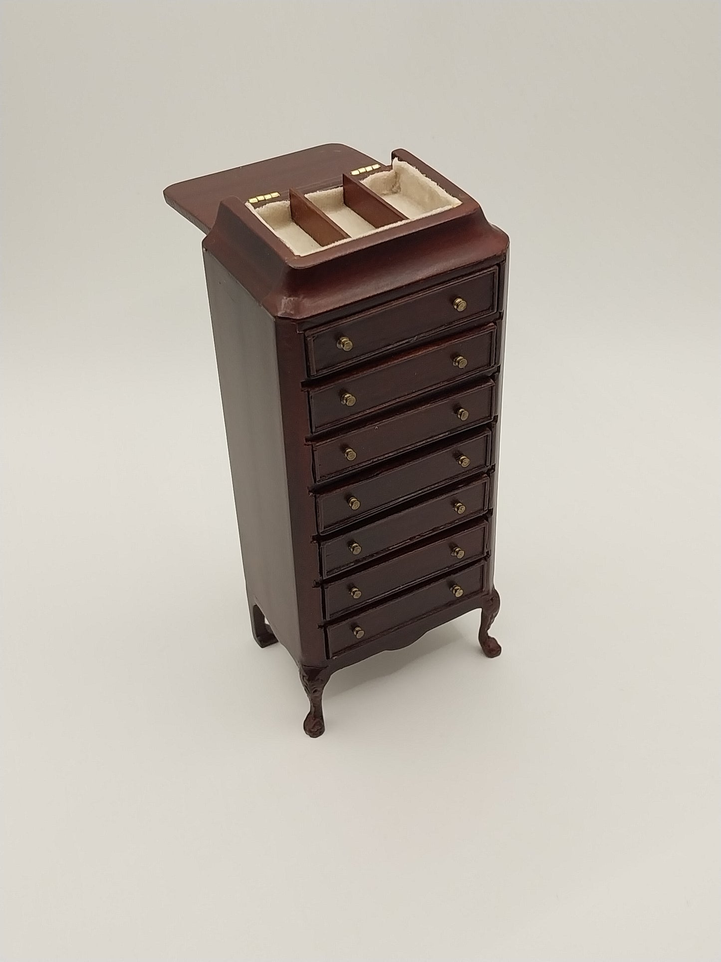 CEA261, Tall Jewelry Chest, Mahogany