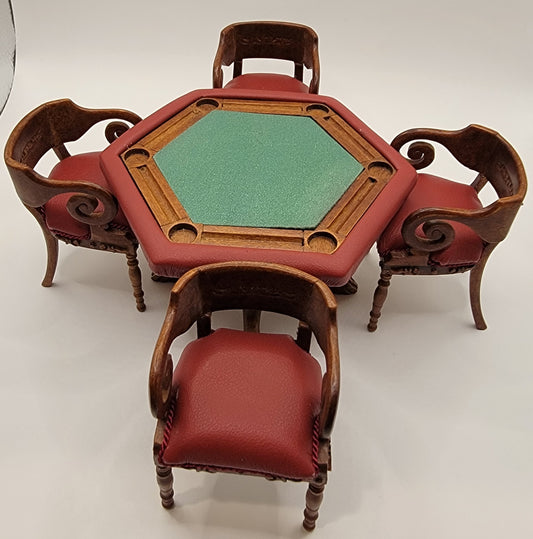 Grand Casino Poker Table With Chairs, 5pc, NWN