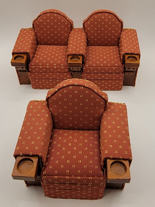 Theatre Double Seat & Single Seat Set, Upholstered
