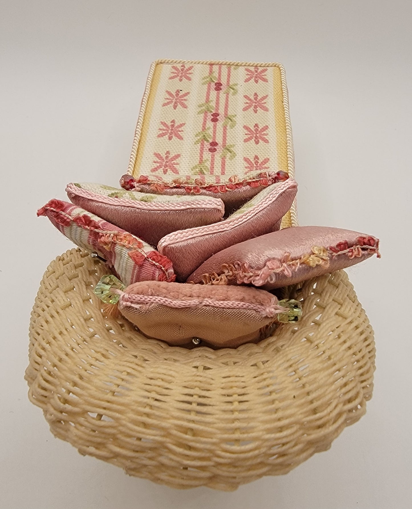 Handmade Wicker Chaise Upholtered with pillows