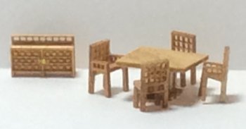 1/144" Scale Modern Dining Room Kit, 6pcs