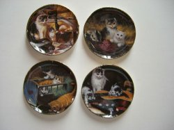 Cats & Kittens Dishes, 4pc