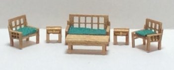 1/144" Scale Modern Living Room Kit, 6pcs