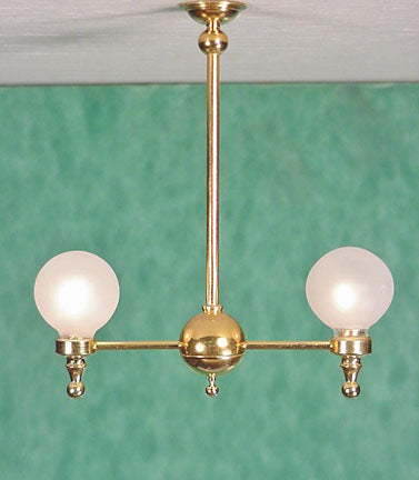 CCLARE02, 2 Arm Globe Chandelier, Non-Working, Disc.