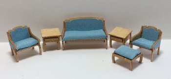 1/4" Scale Traditional Living Room Kit, 6pcs