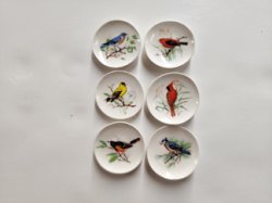 Bright Bird Dishes, 6pc