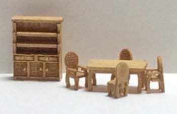 1/144" Scale Traditional Dining Room Kit, 6pcs