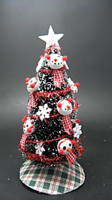 Christmas Tree, Snowman, Red