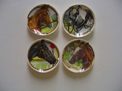 Horse Head Plate, 4pc